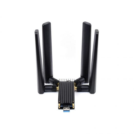5G DONGLE Module, quad antennas, USB3.1 port, Aluminum Alloy Heatsink, M.2 Key B Interface - View 1