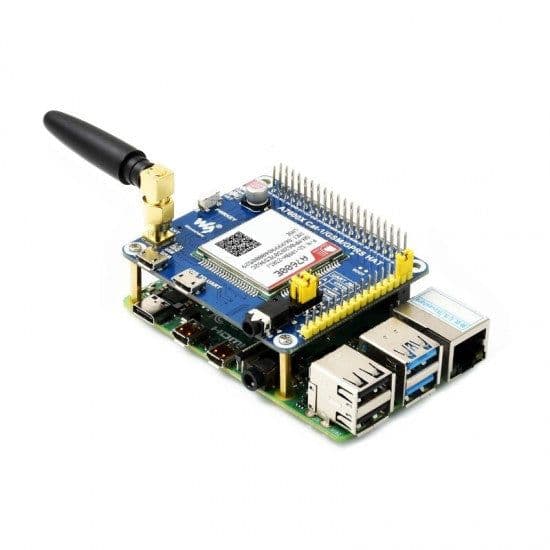 A7600E LTE Cat-1 HAT for Raspberry Pi, Low Speed 4G Module, 2G GSM / GPRS - View 2