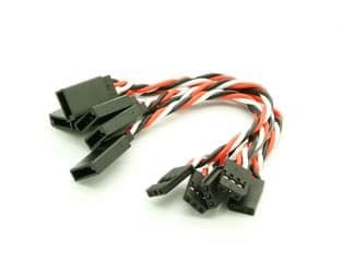 10cm Futaba 22AWG Twisted Extension Wire M to F – 2pcs - View 1