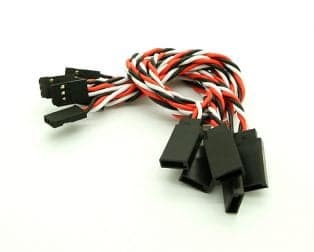 20cm Futaba 22AWG Twisted Extension Wire M to F – 2pcs - View 1