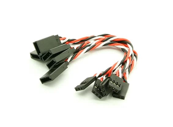 20cm Futaba 22AWG Twisted Extension Wire M to F – 2pcs - View 2