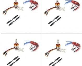 Set of 4 A2212 1400KV Brushless Motor for Drone with SimonK 30A ESC and Orange 1045 Propeller Set - View 1
