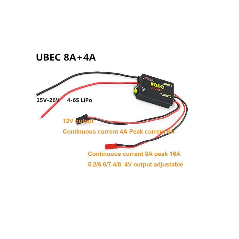 Ubec 8A + 4A Dual Channel ESC - View 3