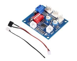 DC12V PWM DC Fan Speed Controller Variable Speed Temperature Speed Controller with Temperature Probe High Temperature Alarm - View 1