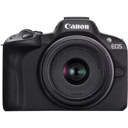 Canon EOS R50 Mirrorless Camera with 18-45mm Lens (Black) - View 1