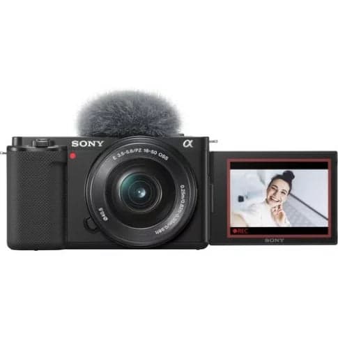 Sony ZV-E10 Mirrorless Camera with 16-50mm Lens (Black, 64Gb Memory Card & Carry Bag) - View 2