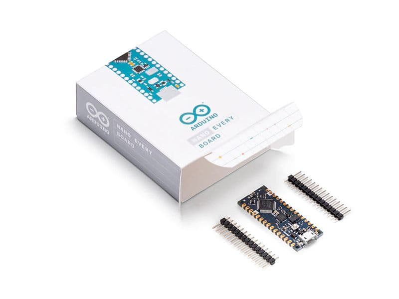 Arduino Nano Every With and Without Headers - View 2