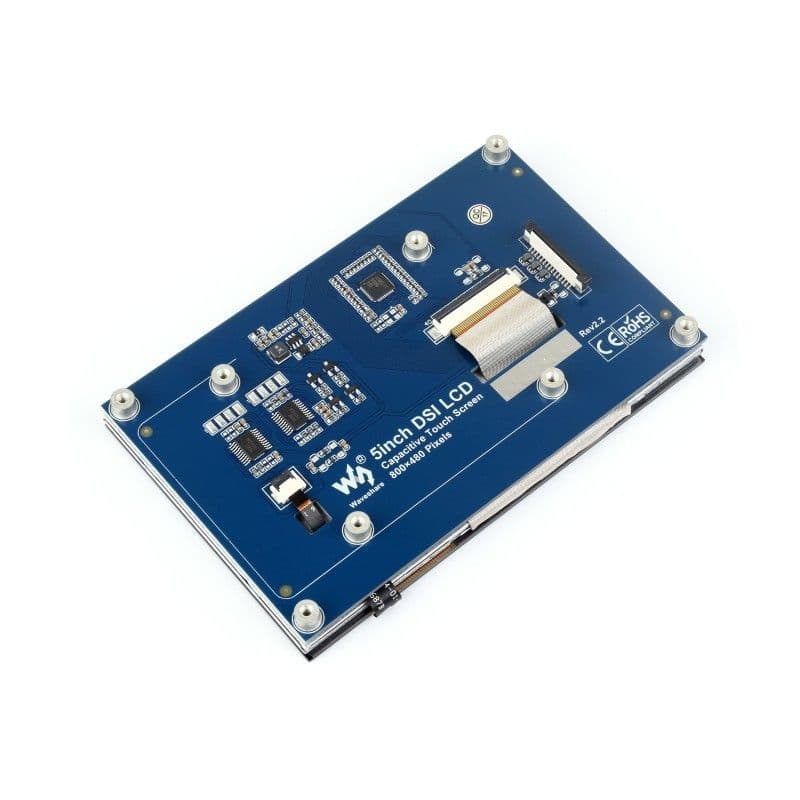 Waveshare 5inch Capacitive Touch 800x480 DSI Display for Raspberry Pi 4/5 - View 2