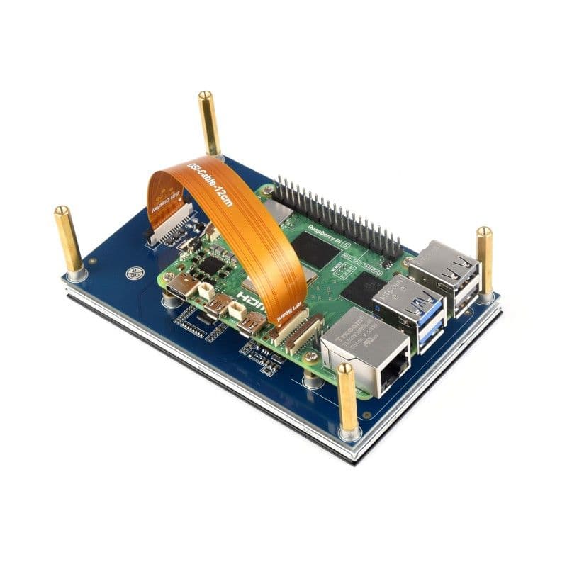 Waveshare 5inch Capacitive Touch 800x480 DSI Display for Raspberry Pi 4/5 - View 3