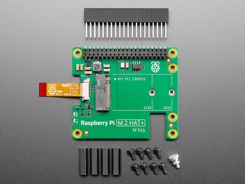 Raspberry Pi M.2 Hat+ for Pi 5 - View 1