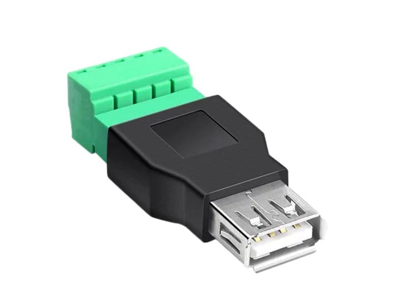 USB-A Male Plug / Female Socket 5-pin Terminal Block - View 2