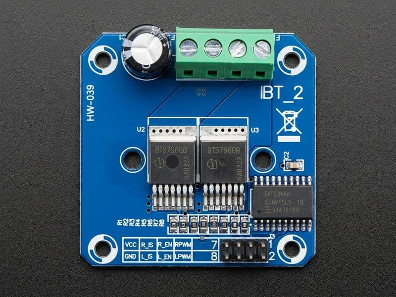 BTS7960 43A H-Bridge Motor Driver - View 3