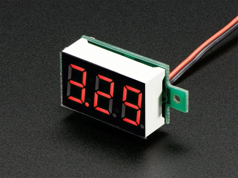 2-wire Voltmeter with 0.28 inch LED Display - 2.5V to 40VDC - View 1