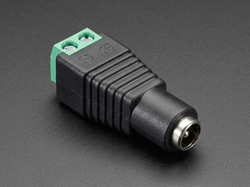 2.5mm DC Power Male Plug / Female Jack Adapter to Terminal Block - View 3