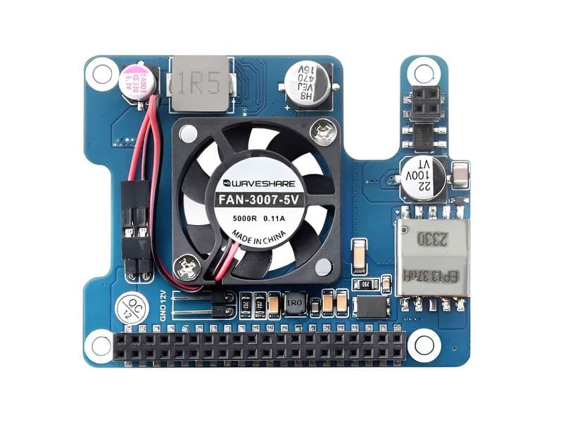 PoE Power Over Ethernet HAT (F) for Raspberry Pi 5 - View 2