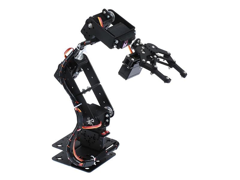 6 DOF Metal Robotic Arm Kit with Servo Motors & Gripper – Arduino & Raspberry Pi Compatible - View 3
