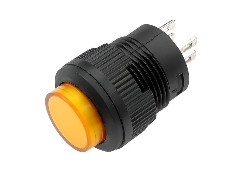 16mm Round Panel Mount Momentary Pushbutton - View 2