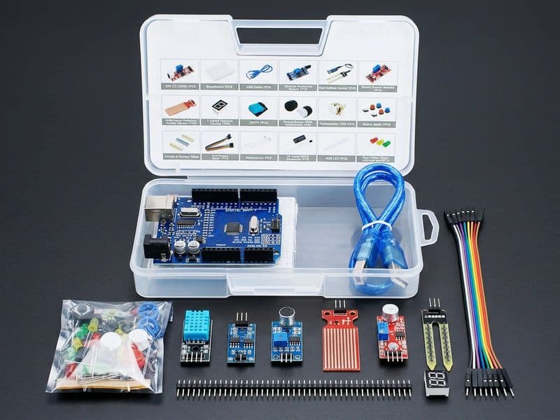 UNO R3 Basic Starter Kit with Sensors & Breadboard - View 2