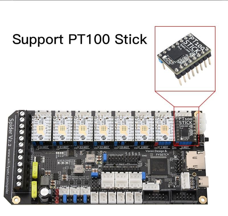 FYSETC Spider V2.2 32Bit Controller Board with 8x TMC2209 - View 3