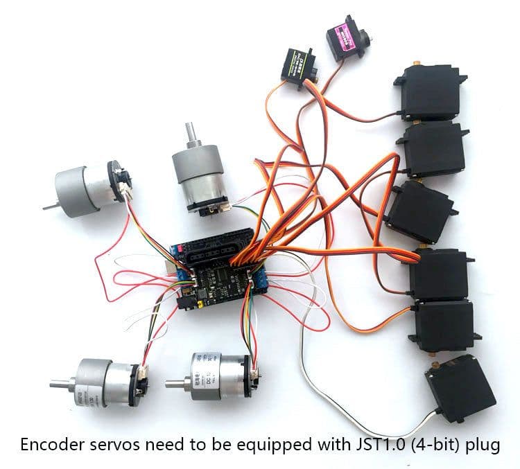 Playstation PS2 Receiver adaptor, 4 DC Motors & 8 PWM Servo controls - View 3