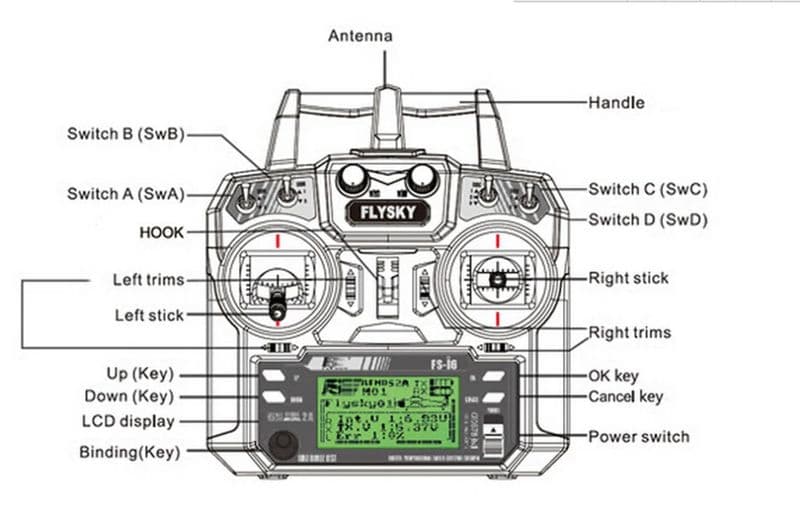 Fly Sky FS-i6 6-Channel 2.4 Ghz Transmitter and FS-iA6 Receiver - View 2