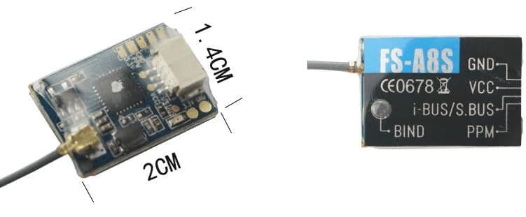 FlySky FS-A8S PPM i-BUS & SBUS 2.4G 8CH Mini Receiver Module - View 1