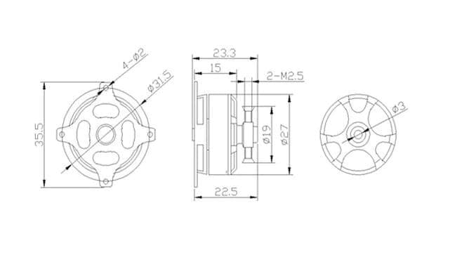 Sunnysky X2206 Drone Motor (1 pc) - View 2