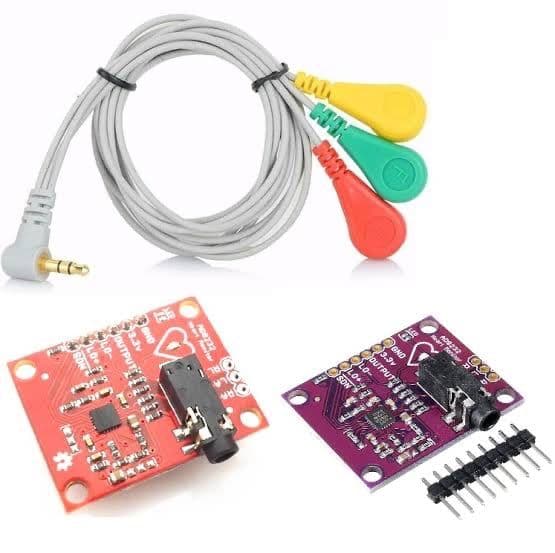 AD8232 Heart Rate / Pulse Rate Monitor kit with Electrodes - View 2