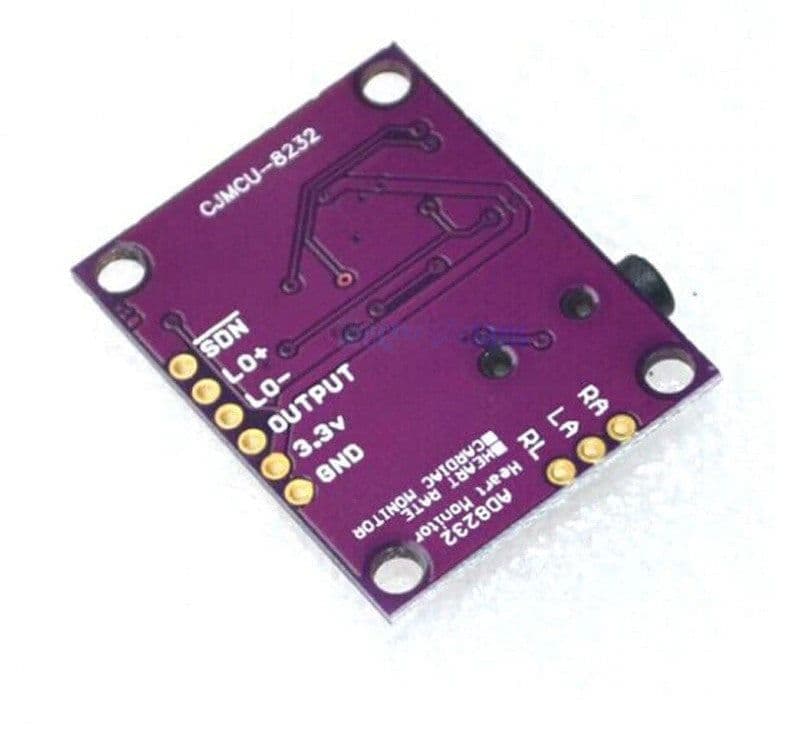 AD8232 Heart Rate / Pulse Rate Monitor kit with Electrodes - View 3
