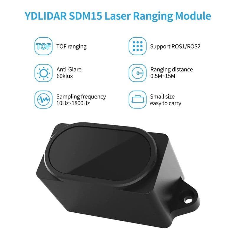 YDLIDAR SDM15 Outdoor 15M Single Point Ranging Laser Sensor - View 2