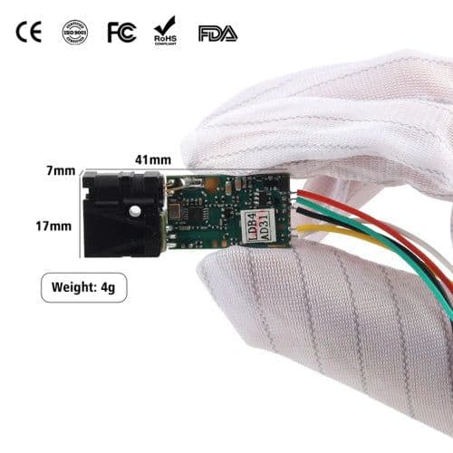 Meskernel LDL-10 Laser Distance Sensor (1mm accuracy, 10m range) - View 2
