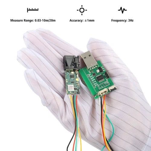 Meskernel LDL-10 Laser Distance Sensor (1mm accuracy, 10m range) - View 3