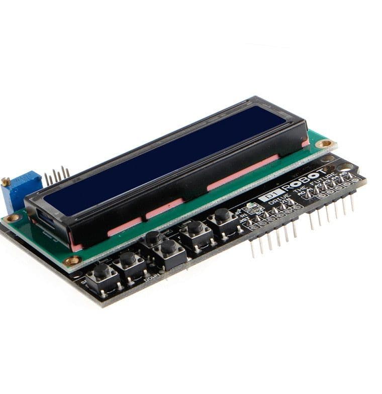 1602 LCD Display Shield for Arduino with Push Buttons & Brightness Control - View 1