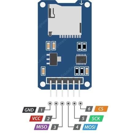 Micro SD Card Reader Module 6 Pin - View 1