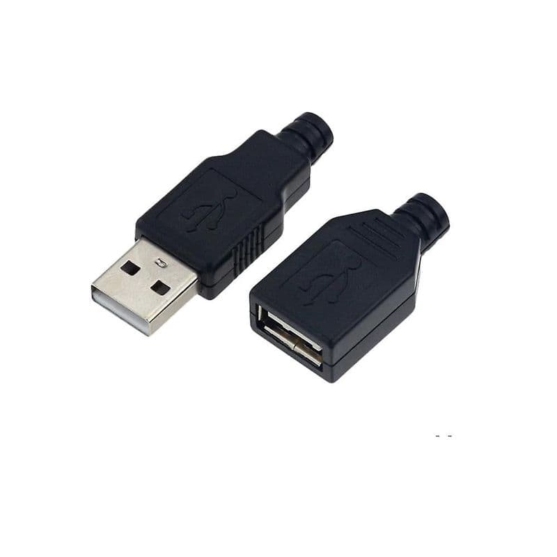 USB 2.0 Type A Socket 4 Pin Plug Connector - View 1