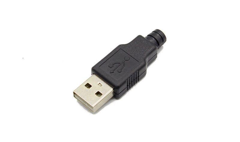 USB 2.0 Type A Socket 4 Pin Plug Connector - View 2