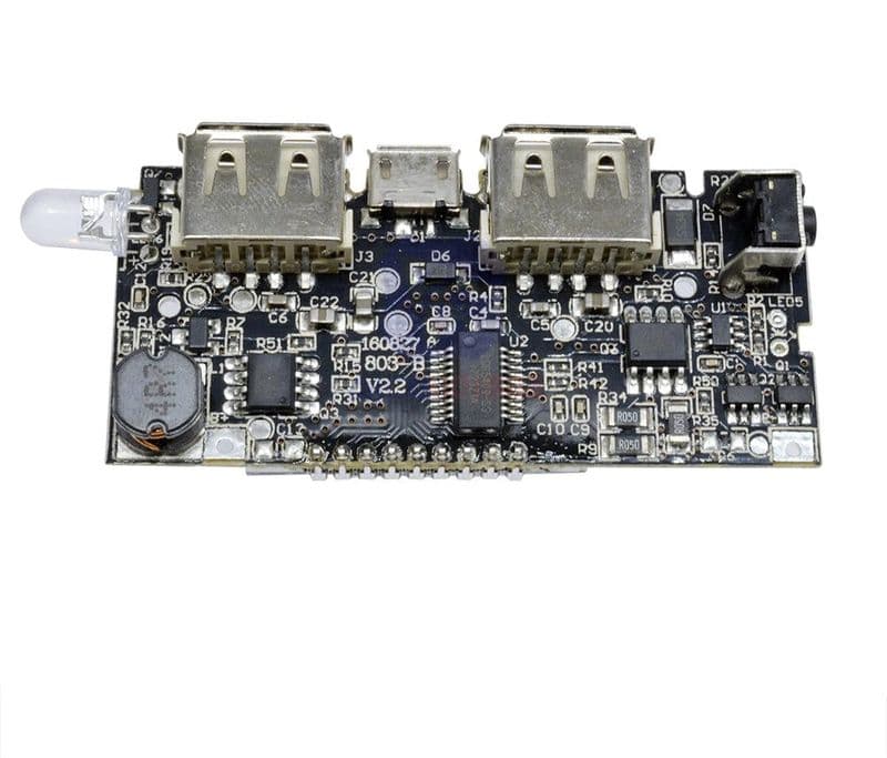 Dual USB 5V 1A 2.1A 18650 Battery Charger Module with LCD Display - View 2