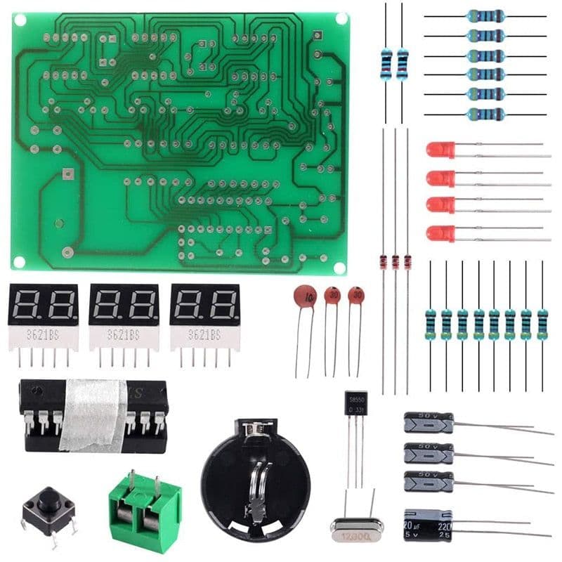 6-Digit DIY Digital Electronic Clock Kit with AT89C2051 - View 1