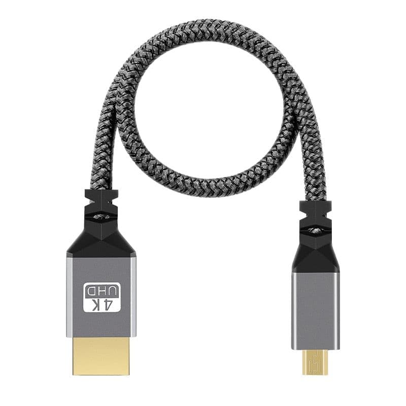 4K/60Hz Micro HDMI to HDMI Braided Cable - View 1
