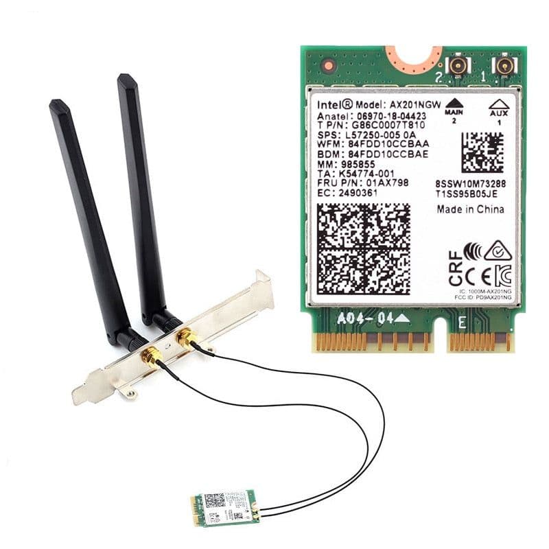 Intel AX201 M.2 Key E CNVio2 Dual Band WiFi6 Bluetooth 5.1 802.11 AC / AX - View 1