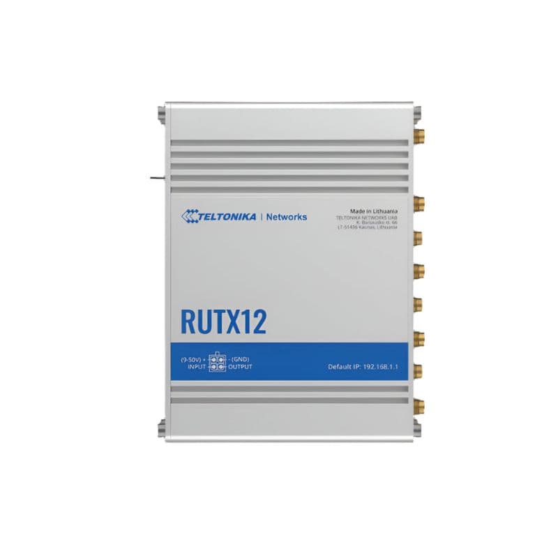 RUTX12 - Dual Lte Cat 6 Industrial Cellular Router - View 1
