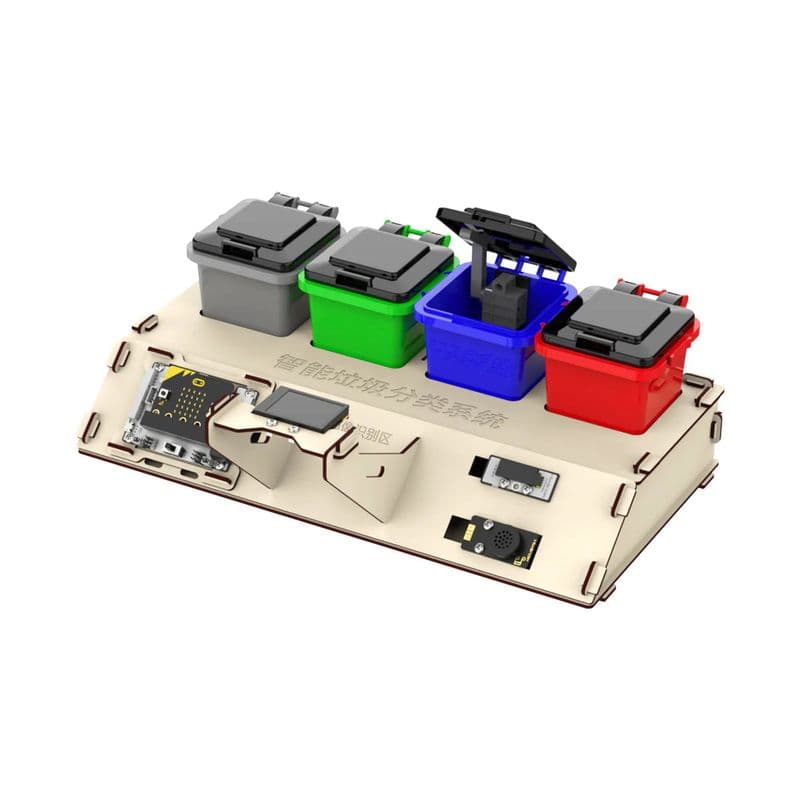 Waste Sorting Robot Kit: Hiwonder AI Vision Waste Classification Kit with Audio Broadcast Powered by micro:bit - View 1