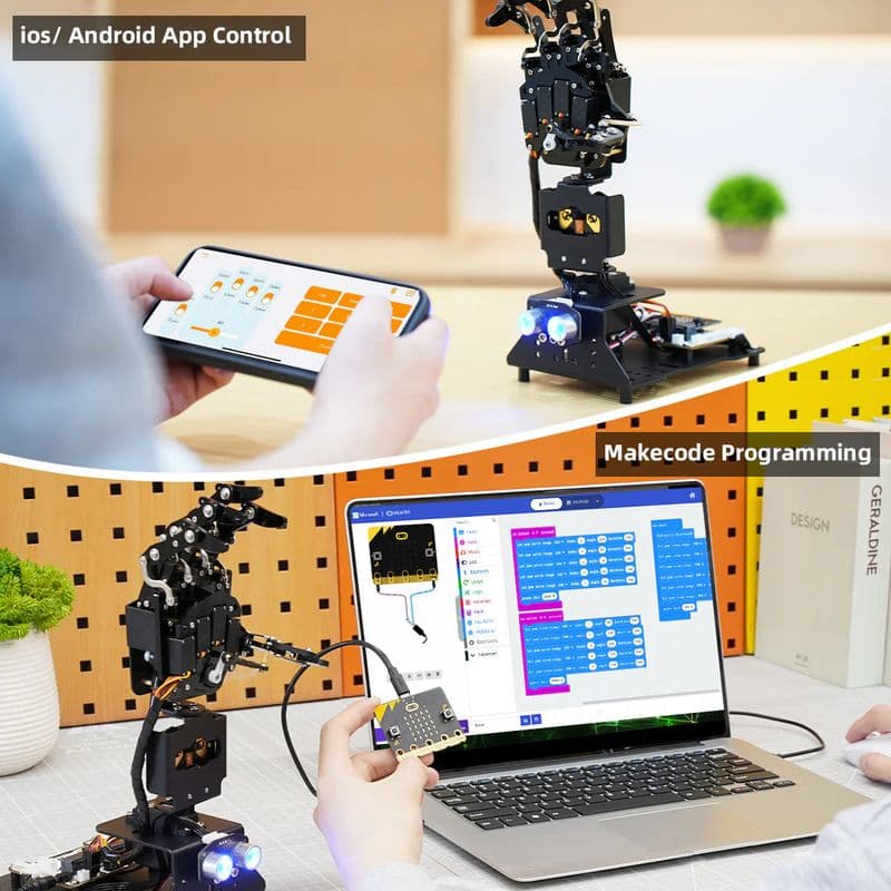 Open-Source Robotic Hand AiHand Powered by micro:bit V2 - View 3