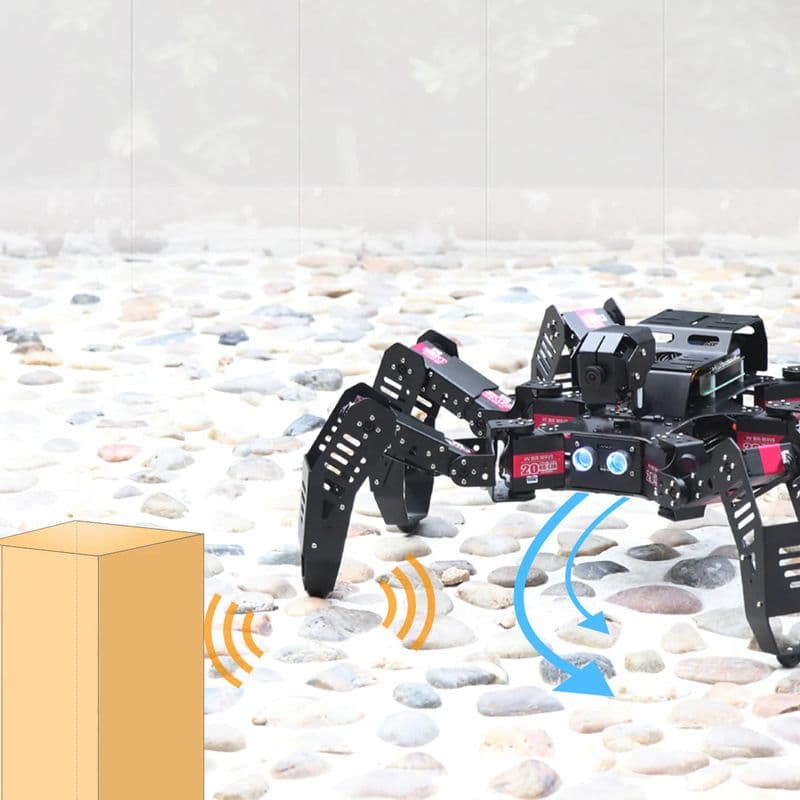 SpiderPi: Raspberry Pi based AI Vision Hexapod Robot - View 2