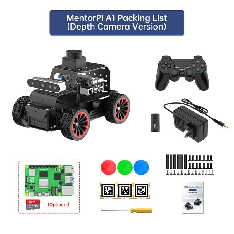 Hiwonder Raspberry Pi 5 Robot Car MentorPi A1 Ackermann Chassis ROS2 - View 2