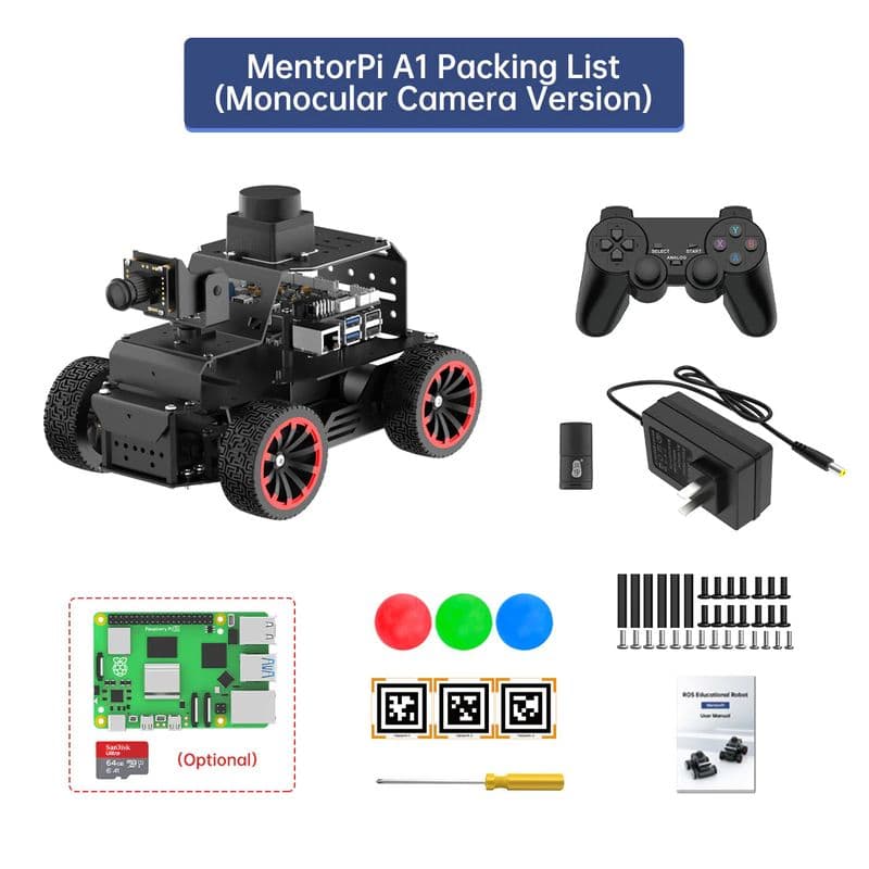 Hiwonder Raspberry Pi 5 Robot Car MentorPi A1 Ackermann Chassis ROS2 - View 3