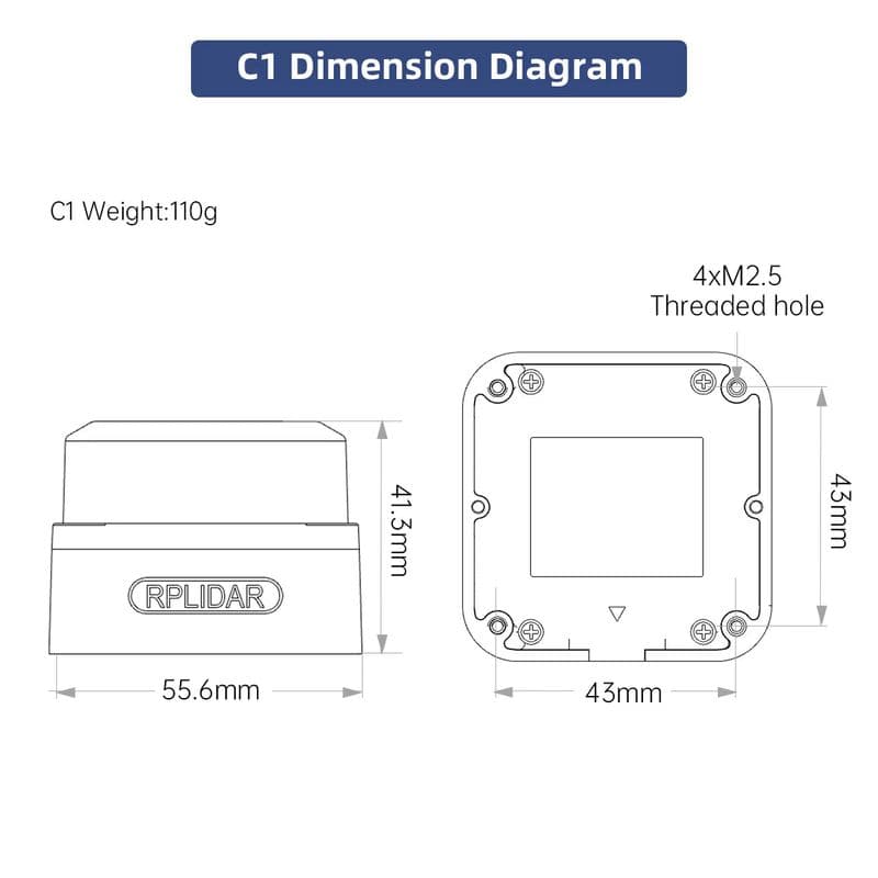 SLAMTEC RPLIDAR Lidar C1 A1 A2M12 S2L SLAM Triangulation Ranging - View 3