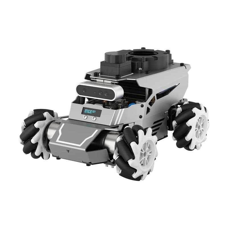 Hiwonder ROSOrin ROS2 Smart Car, Multimodal Large AI Model ChatGPT / Gemini / Grok / Llama, SLAM Navigation Programming, Mecanum Wheels Robot - View 1
