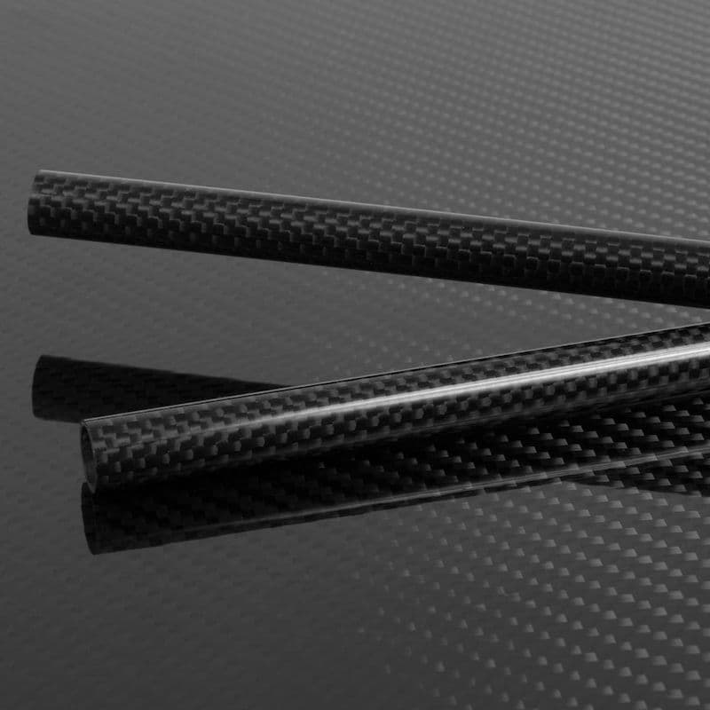 High Quality 3K Twill Roll Wrapped Carbon Fibre Hollow Round Tube - Gloss - View 2