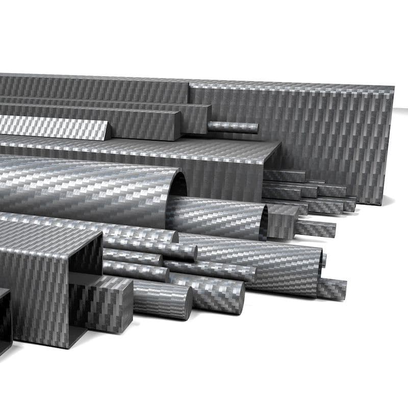 High Quality 3K Twill Roll Wrapped Carbon Fibre Square Tube - View 1